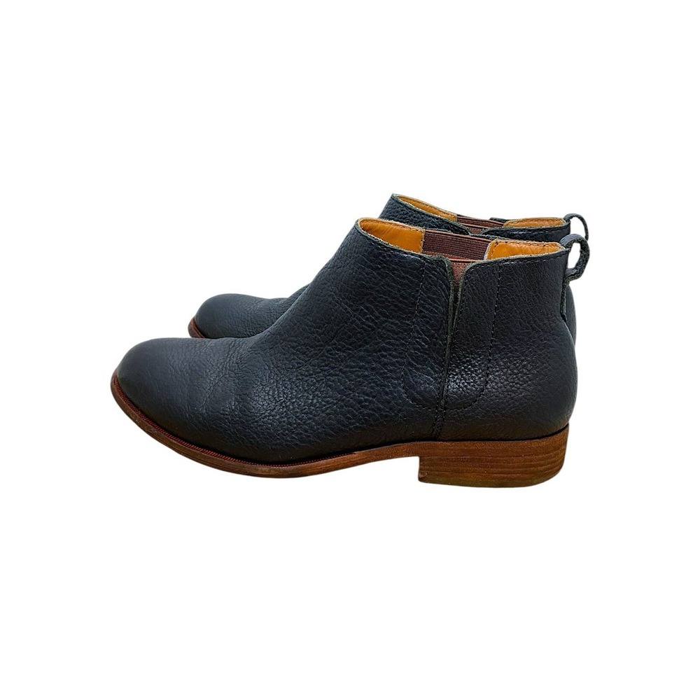 Kork-Ease Velma Women's 8 Black Leather Chelsea Ankle Boots Low Heel - Picture 7 of 12